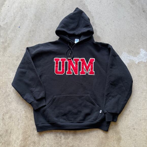 Vintage Russell Athletic UNM New Mexico Lobos Hoodie Pullover Sweatshirt Sz M - Picture 1 of 4